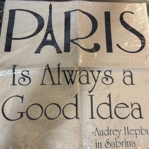 French-themed throw pillow cases-Never used-NWOT